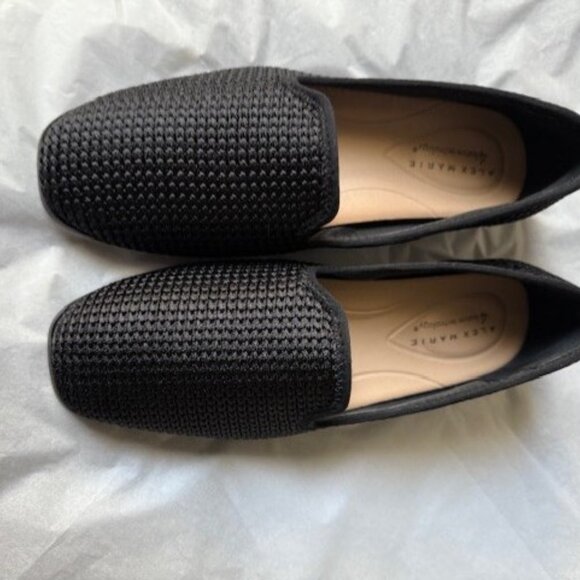 WOMEN’S SHOES, BLACK WOVEN LOAFERS, ALEX MARIE, BECKETT , SIZE 8.5 M, NEW - Picture 4 of 10